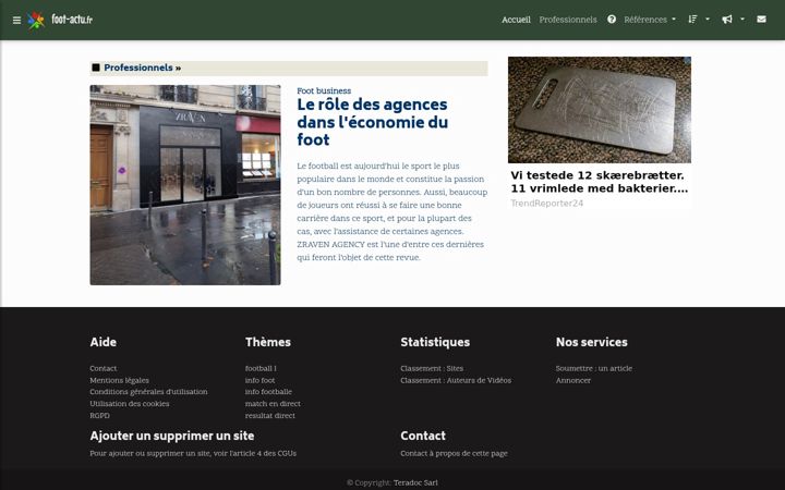 Screenshot of foot-actu.fr