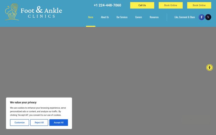 Screenshot of foot-ankleclinics.com