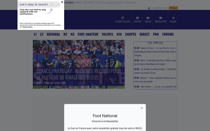 Screenshot of foot-national.com