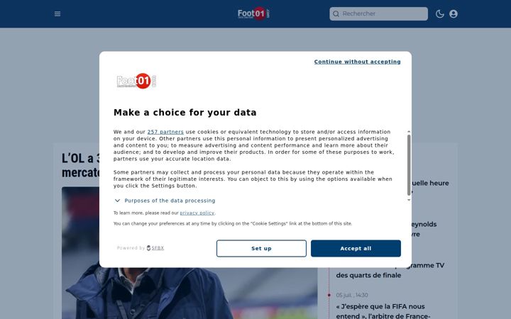 Screenshot of foot01.com