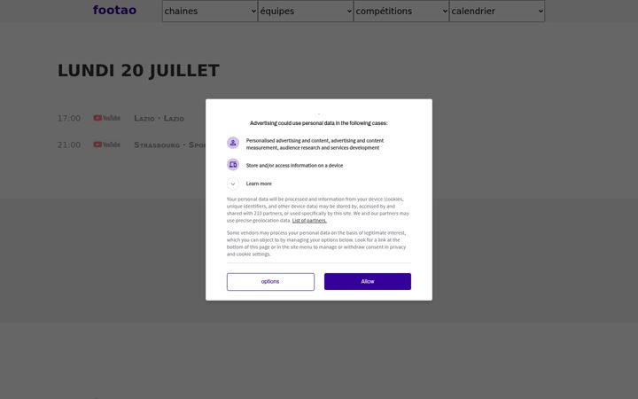 Screenshot of footao.tv