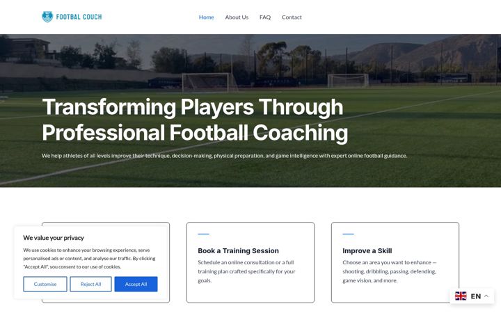 Screenshot of footbal-couch.website