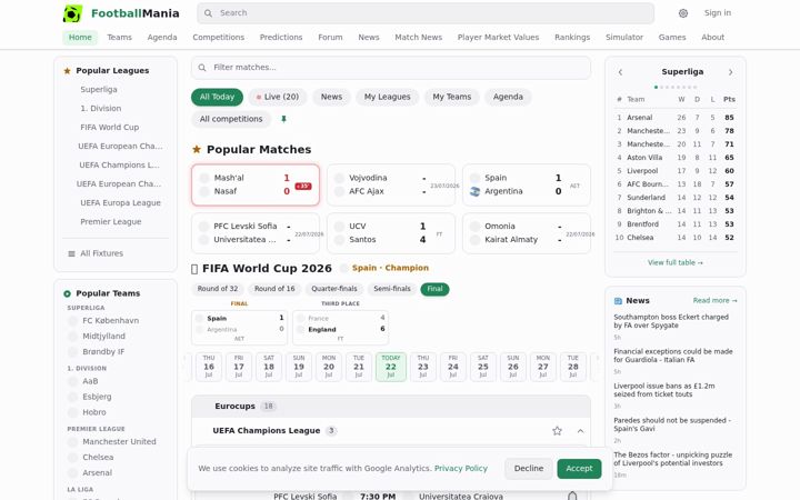 Screenshot ta' football-mania.com