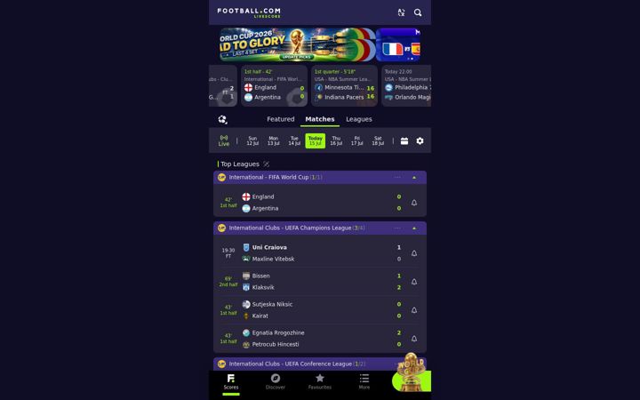 Snímek obrazovky football.com