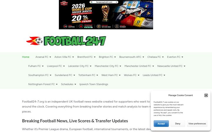 Screenshot of football24-7.org