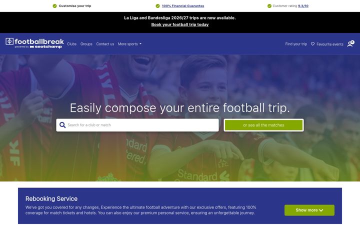 Capture d'écran de footballbreak.co.uk