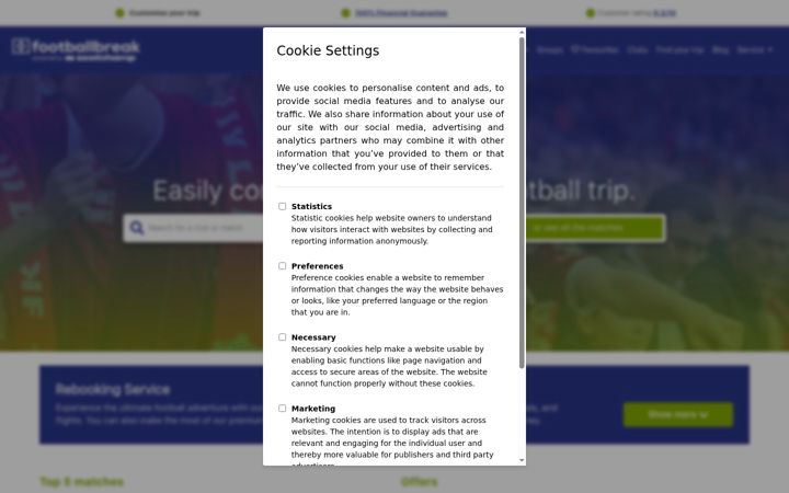 Screenshot of footballbreak.com