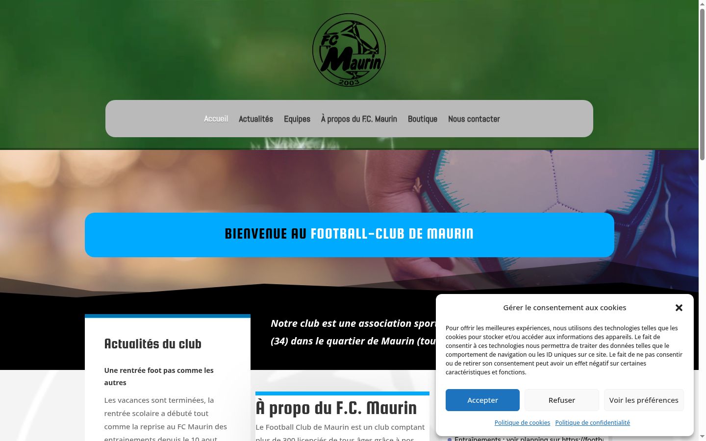 Screenshot des Einwilligungsbanners vor jeglicher Interaktion