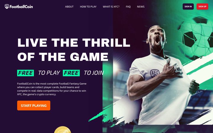Screenshot of footballcoin.io