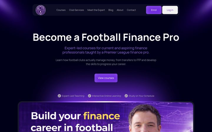 Screenshot of footballfinancepro.com