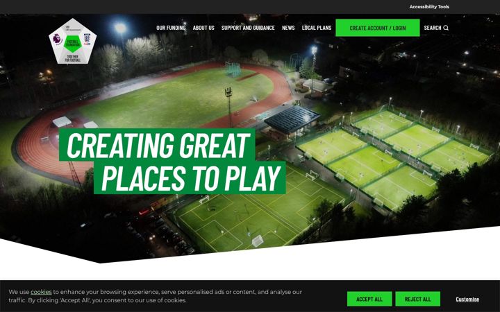 Screenshot of footballfoundation.org.uk