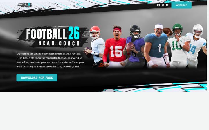 Screenshot of footballheadcoach.com