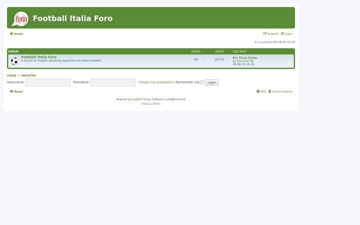 Screenshot of footballitaliaforo.com