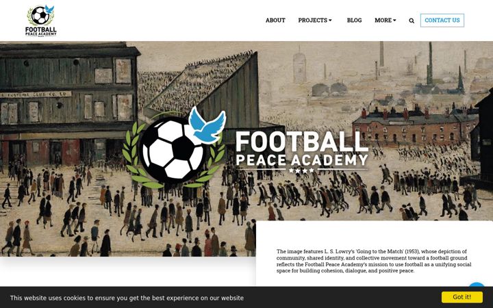 Screenshot of footballpeaceacademy.com