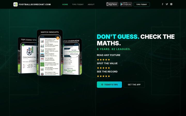 Screenshot of footballscorechat.com