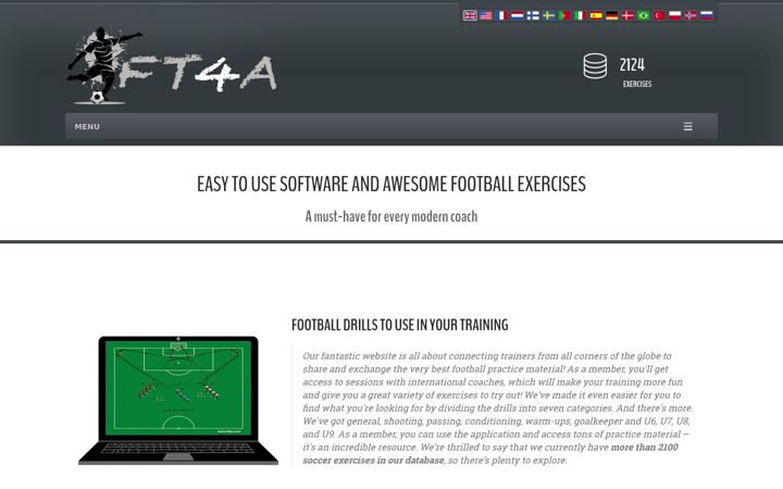 Screenshot of footballtraining4all.com
