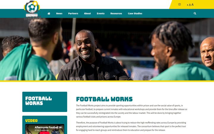 Screenshot of footballworks.eu
