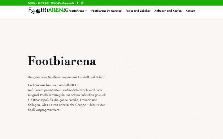 Screenshot of footbiarena.de