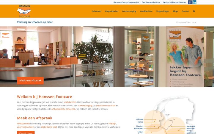 Screenshot of footcare.nl