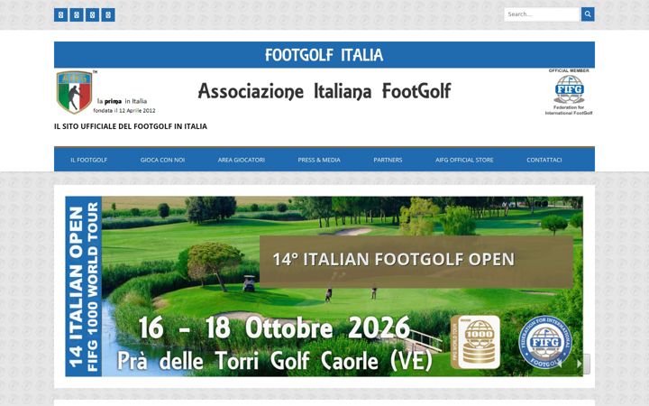 Screenshot ta' footgolf.it