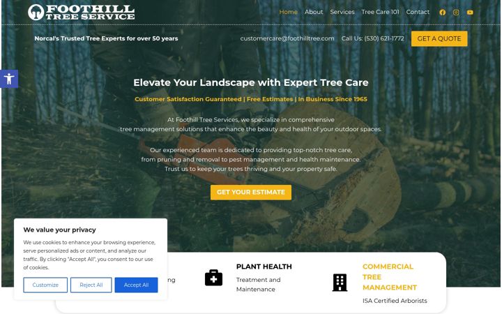 Screenshot of foothilltree.com
