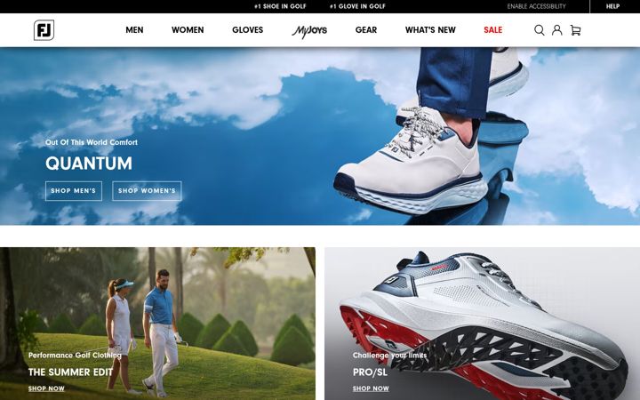 Screenshot of footjoy.eu