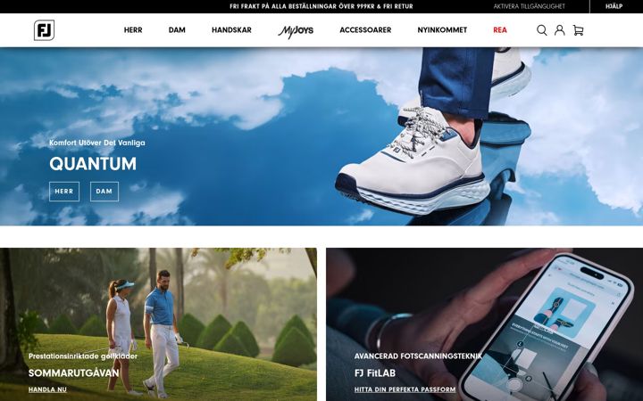 Screenshot of footjoy.se