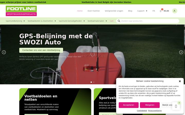 Screenshot of footline.de