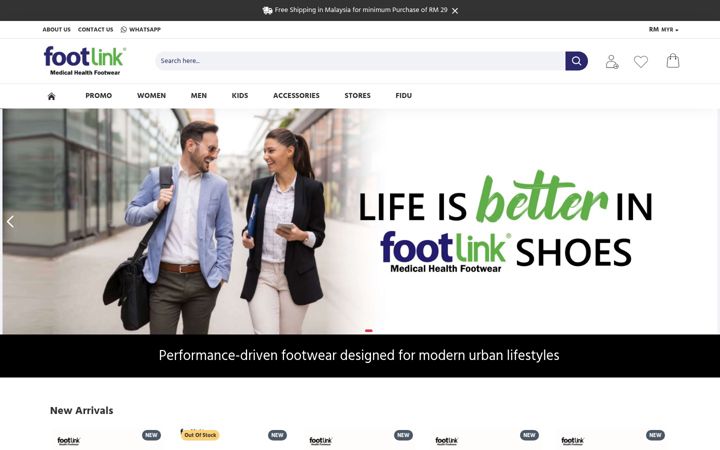 Screenshot of footlinkonline.com