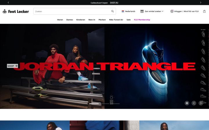 Screenshot of footlocker.nl