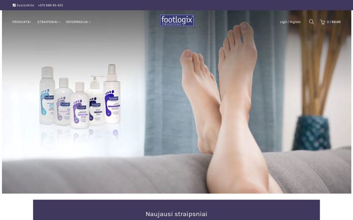 Snímek obrazovky footlogix.lt