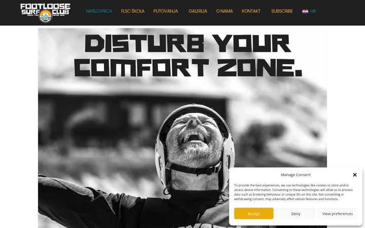 Screenshot of footloosekiteboarding.com
