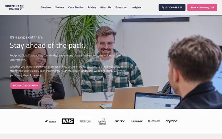 Screenshot of footprintdigital.co.uk