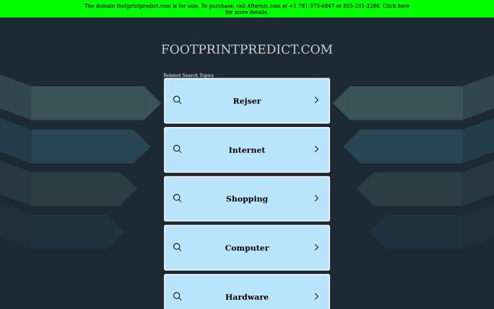 Screenshot of footprintpredict.com