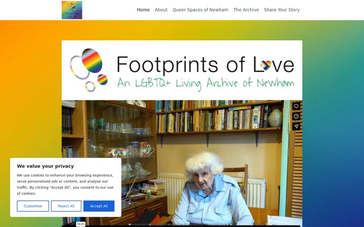 Screenshot ta' footprintsoflove.uk