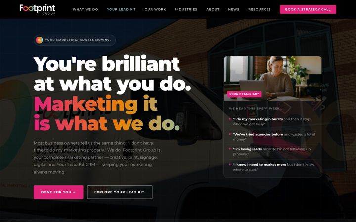 Screenshot of footprintsouth.co.uk