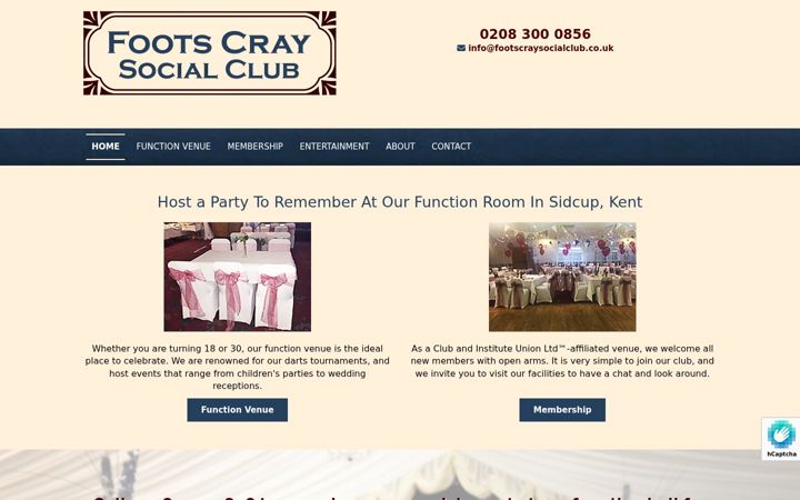 Screenshot of footscraysocialclub.co.uk