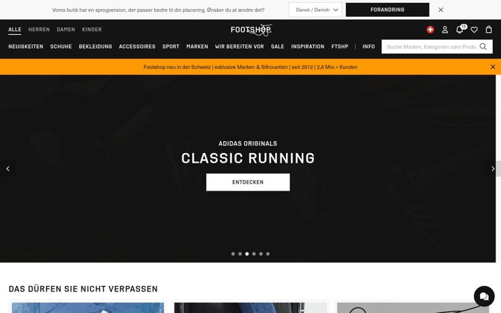 Screenshot of footshop.ch