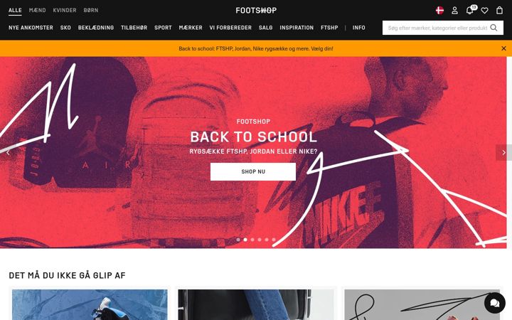 Screenshot of footshop.dk