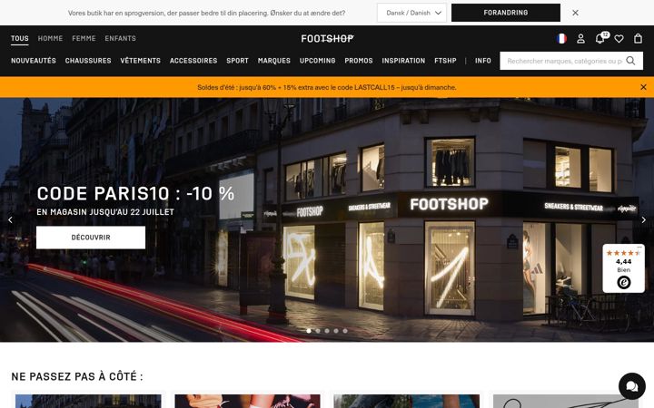 Screenshot of footshop.fr