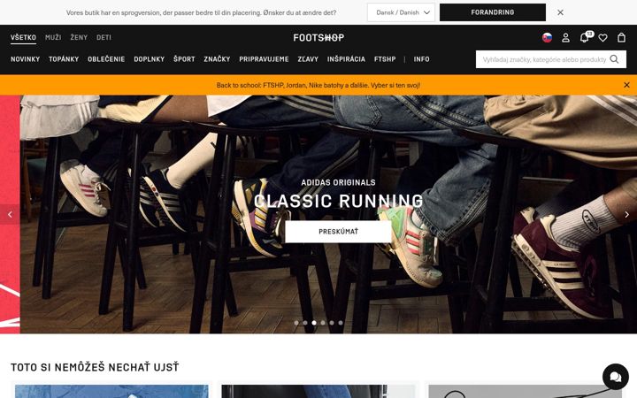 Screenshot of footshop.sk