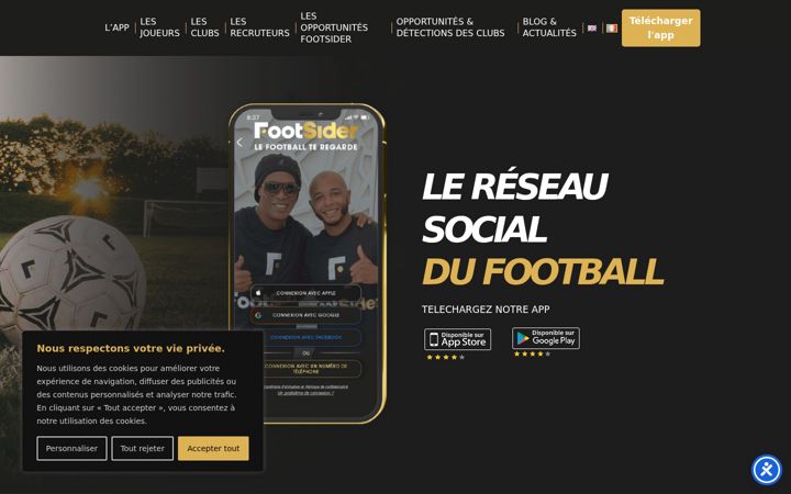 Screenshot of footsider.fr