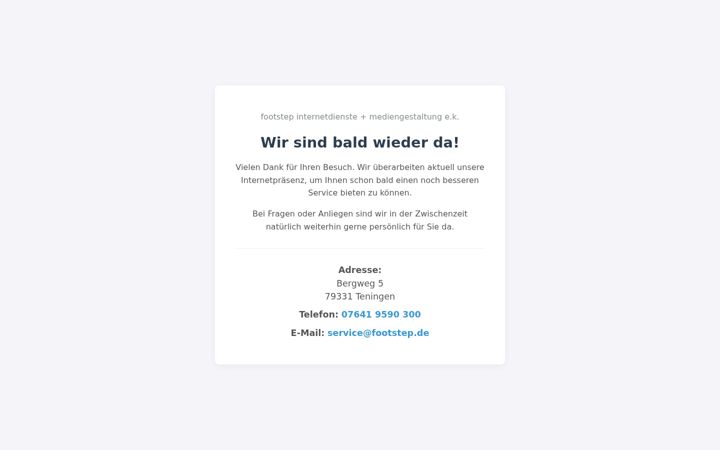 Screenshot of footstep.de