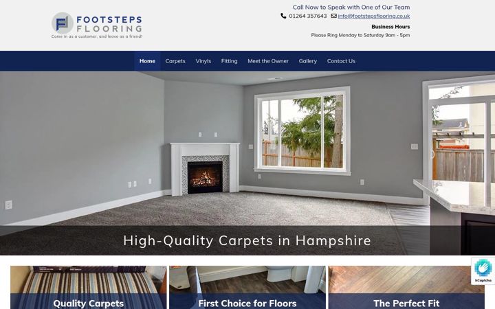Screenshot of footstepsflooring.co.uk