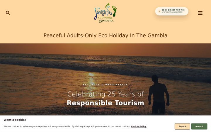 Screenshot of footstepsinthegambia.com