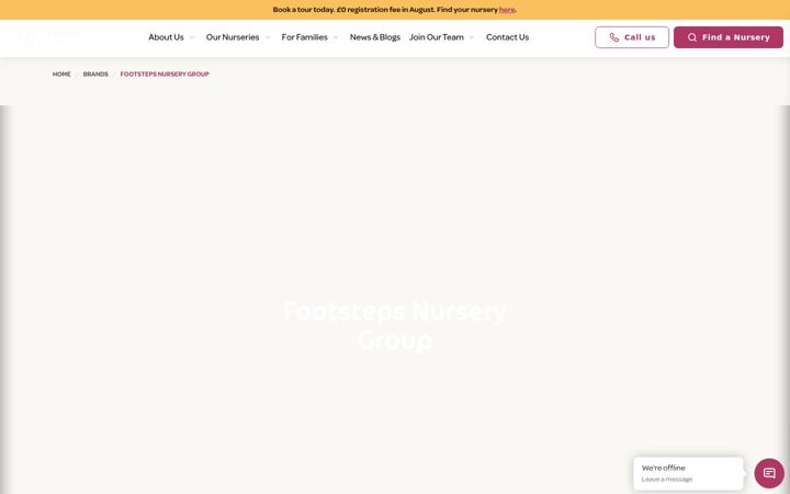 Screenshot of footstepsnurseries.co.uk