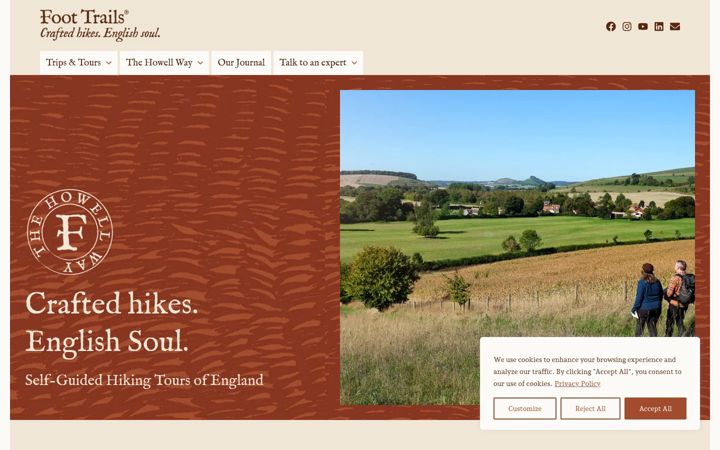 Screenshot of foottrails.co.uk