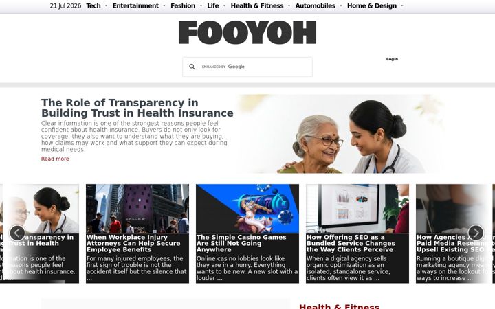 Screenshot of fooyoh.com