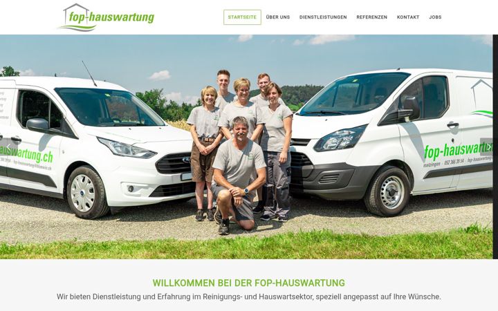 Screenshot of fop-hauswartung.ch