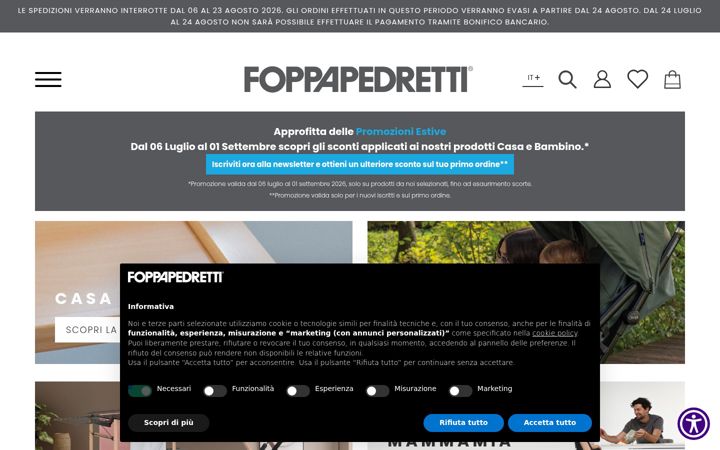 Screenshot of foppapedretti.it
